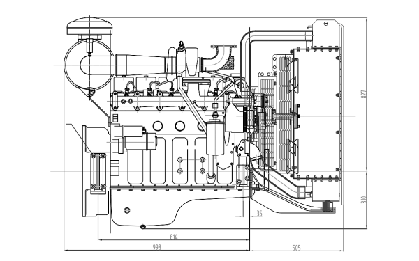 6BTA5.9-G2東風康明斯發動機外形尺寸側視圖.png