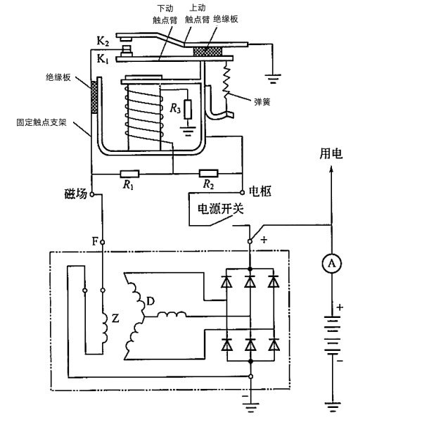 硅整流發電機與調節器線路.png