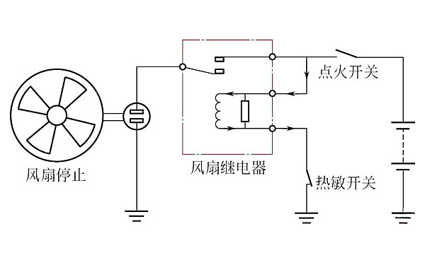 發(fā)動機散熱風扇控制電路圖（停止）.png