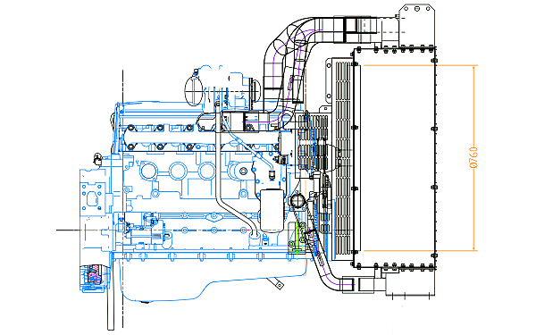 QSB6.7-G3東風康明斯發(fā)動機外形尺寸側(cè)視圖.png