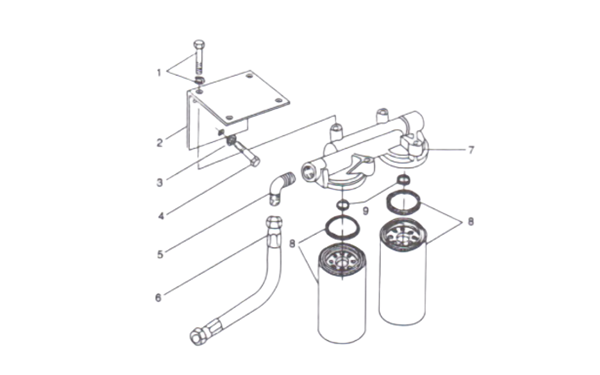 燃油濾清器零件圖-康明斯柴油發(fā)電機(jī)組.png