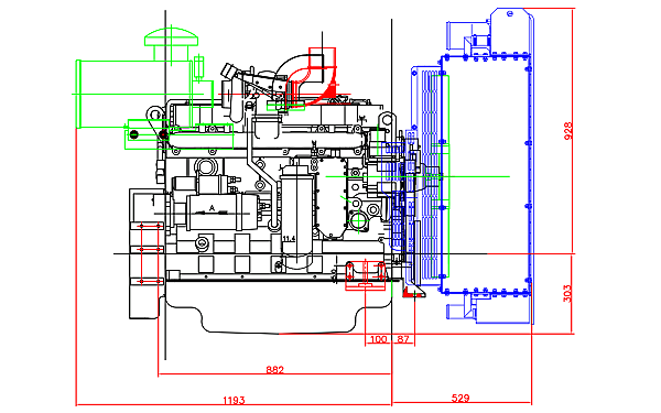 6CTAA8.3-G2東風康明斯發動機外形尺寸側視圖.png