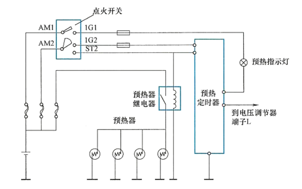 預熱器固定延時型電路-柴油發電機組.png