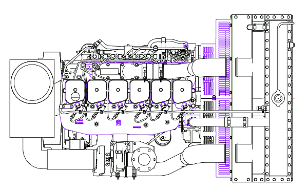 QSB5.9-G30東風康明斯發動機外形尺寸平面圖.png