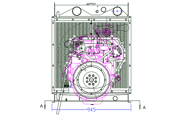 QSB6.7-G3東風康明斯發動機外形尺寸后視圖.png