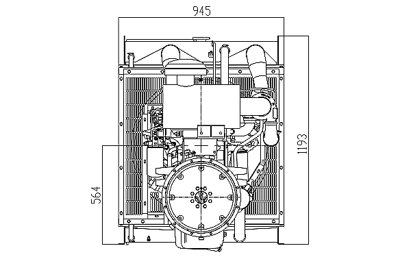 QSB5.9-G30東風康明斯發動機外形尺寸后視圖.png