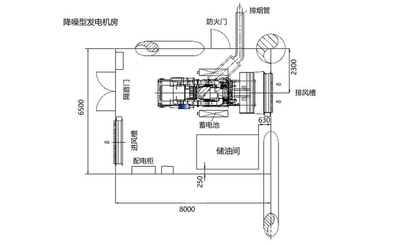 應急柴油發(fā)電機房平面布置圖.png