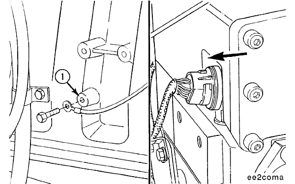 斷開柴油機電子執行器線束的接地導線接頭.png