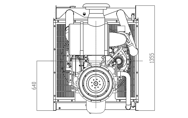 QSL8.9-G33東風康明斯發動機外形尺寸后視圖.png