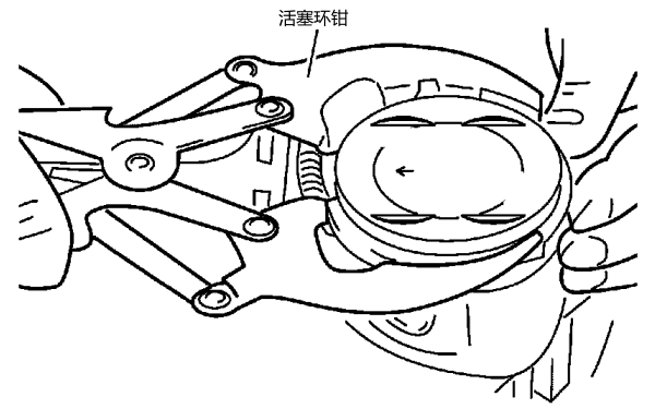 使用活塞環鉗拆下活塞環.png