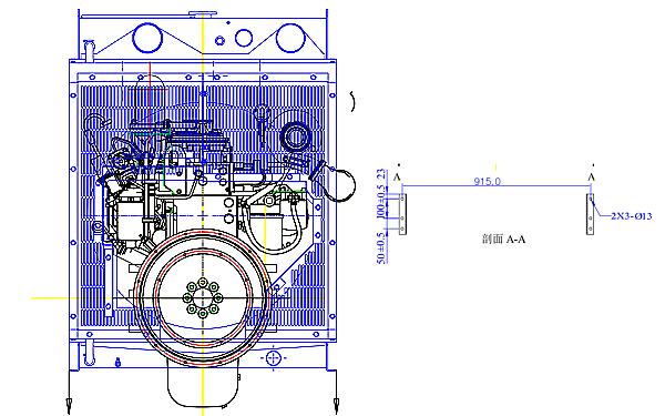 6LTAA8.9-G2東風康明斯發(fā)動機外形尺寸后視圖.png