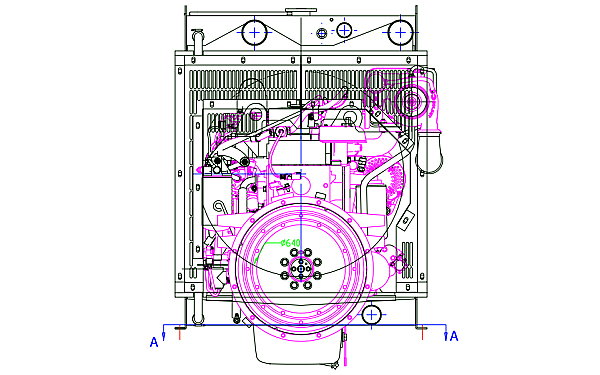 QSB5.9-G2東風(fēng)康明斯發(fā)動機(jī)外形尺寸后視圖.png