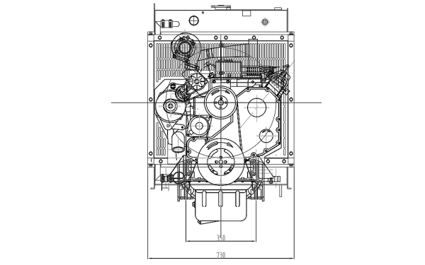 4BTA3.9-G2東風康明斯發(fā)動機外形尺寸后視圖.png