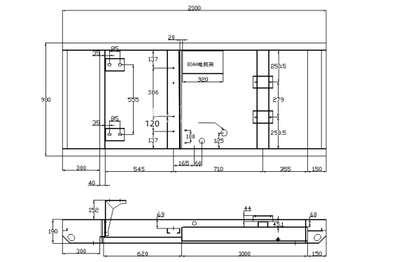 靜音箱發電機組底盤結構圖.png