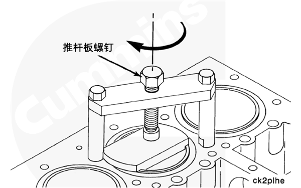 柴油發電機缸套突出量測量步驟-擰緊壓緊螺釘.png