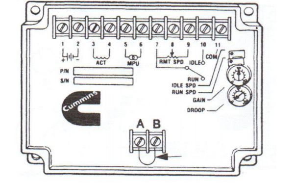 電子調速器AB端子搭接線圖-康明斯柴油發電機組速度控制.png