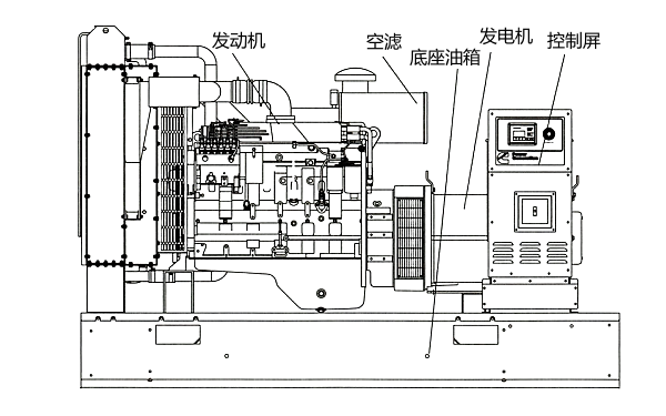 C220D5康明斯柴油發電機組主視圖.png