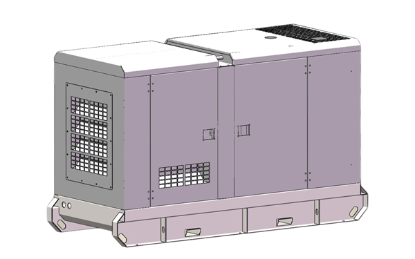 小型靜音型柴油發電機組斜視圖.png