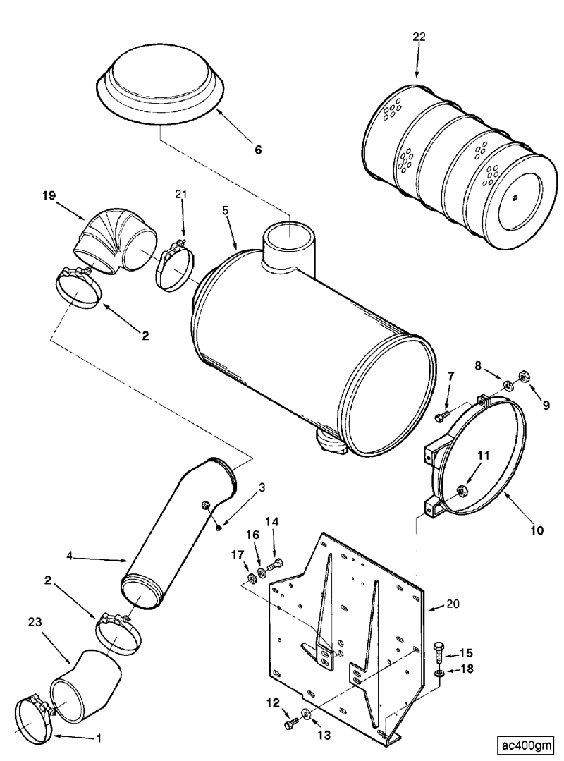 空氣濾清器零件圖-康明斯柴油發(fā)電機(jī)組.png