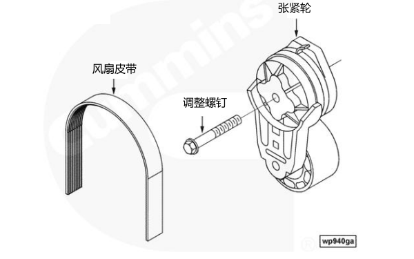 康明斯風扇皮帶零件圖.png